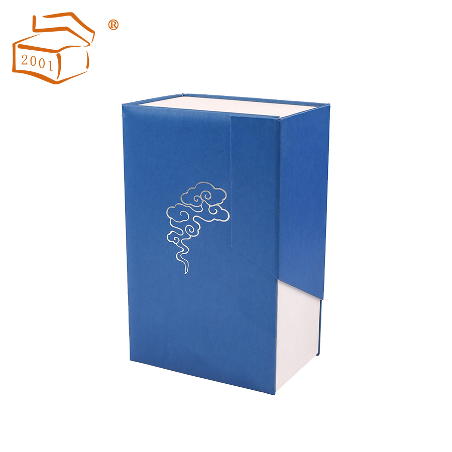 Handmade blue paper gift pen packaging box